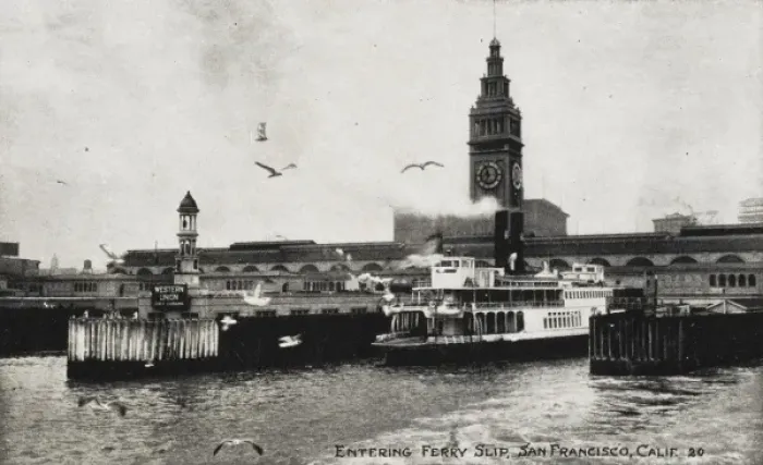 Framed Print : San Francisco - Ferryboat entering the Ferry Slip Framed Print : San Francisco - Ferryboat entering the Ferry Slip