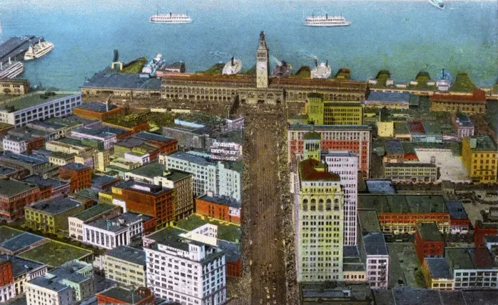 Framed Print : San Francisco, USA - Lower Market St and Ferry Building Framed Print : San Francisco, USA - Lower Market St and Ferry Building