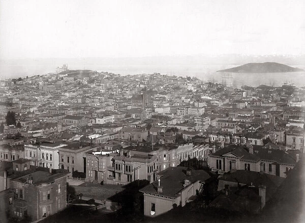 San Franciso, California, USA C. 1880s View showing Telegraph Hill