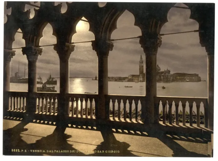 Framed Print : San Georgio from Doges Palace by moonlight, Venice, Italy Framed Print : San Georgio from Doges Palace by moonlight, Venice, Italy