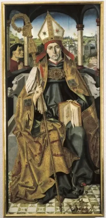 Framed Print : SAN ILDEFONSO, Master of (15th century). Saint Framed Print : SAN ILDEFONSO, Master of (15th century). Saint