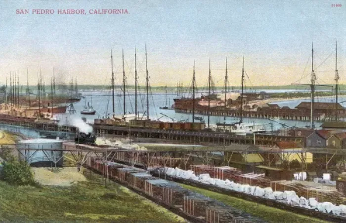 Framed Print : San Pedro Harbour, California, USA Framed Print : San Pedro Harbour, California, USA