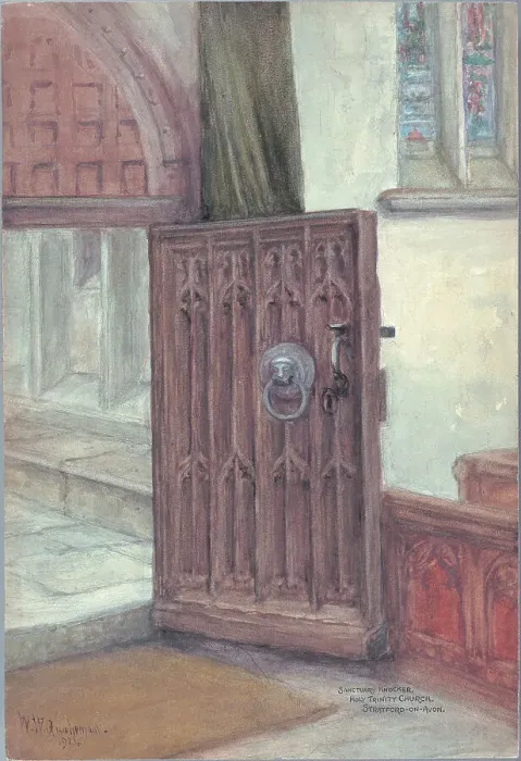 Framed Print : Sanctuary knocker, Holy Trinity Church, Stratford-upon-Avon Framed Print : Sanctuary knocker, Holy Trinity Church, Stratford-upon-Avon