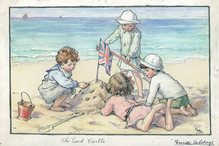Framed Print : The Sand Castle. Seaside Holidays Framed Print : The Sand Castle. Seaside Holidays