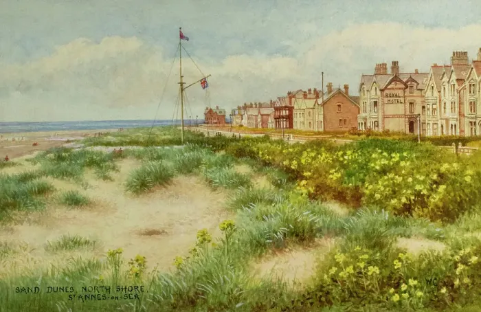 Framed Print : Sand Dunes, North Shore, St-Annes-on-Sea, Lancashire