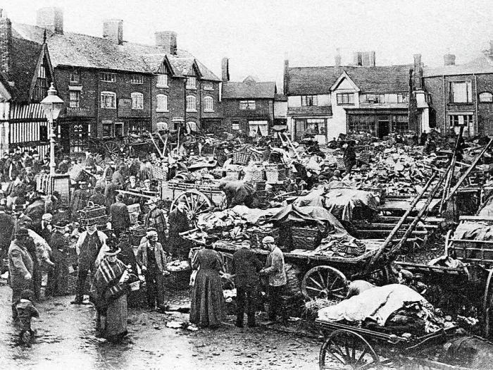 Framed Print : Sandbach Market Place, early 1900s Framed Print : Sandbach Market Place, early 1900s