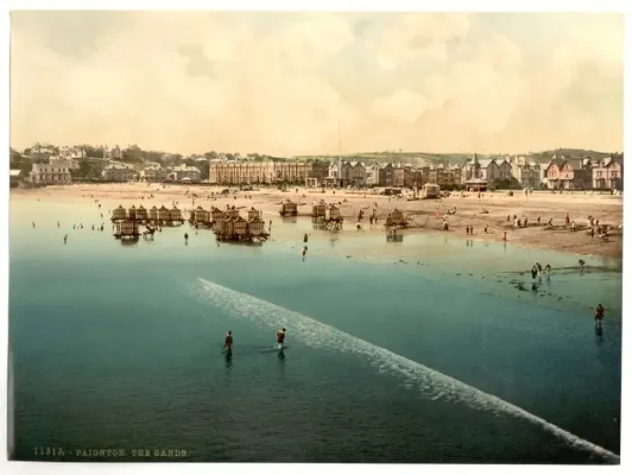 Framed Print : The sands, Paignton, England Framed Print : The sands, Paignton, England