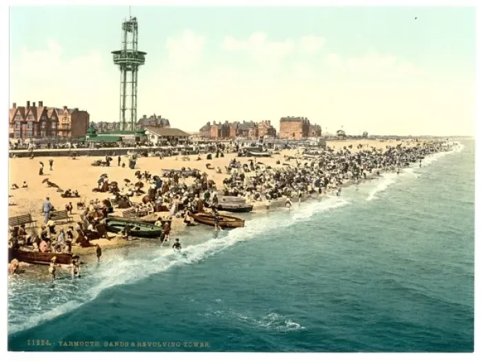 Framed Print : Sands and revolving tower, Yarmouth, England Framed Print : Sands and revolving tower, Yarmouth, England