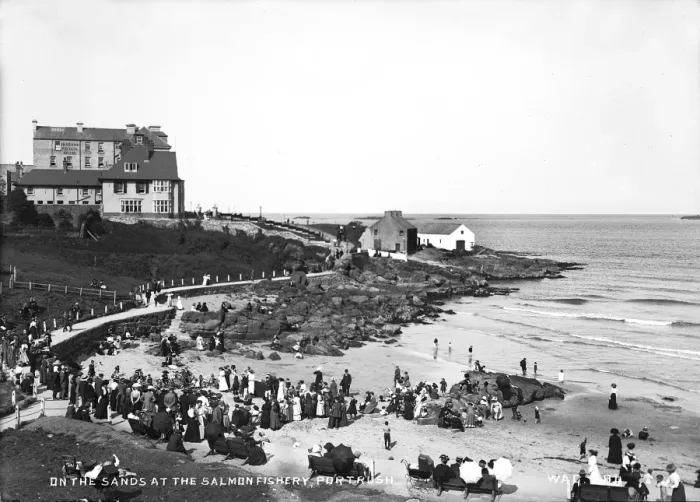 Framed Print : On the Sands at the Salmon Fishery, Portrush Framed Print : On the Sands at the Salmon Fishery, Portrush