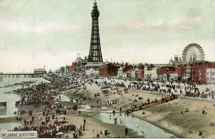 Framed Print : The Sands, Tower and Pier, Blackpool, Lancashire Framed Print : The Sands, Tower and Pier, Blackpool, Lancashire