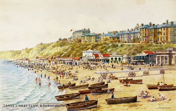 Framed Print : Sands and West Cliff, Bournemouth, Dorset Framed Print : Sands and West Cliff, Bournemouth, Dorset