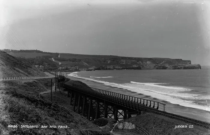 Framed Print : Sandsend Bay and Ness Framed Print : Sandsend Bay and Ness