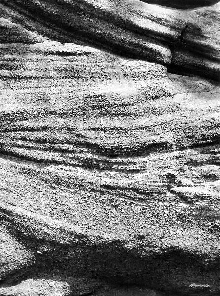 Sandstone Strata. Sandstone rock strata. Date: 1960s