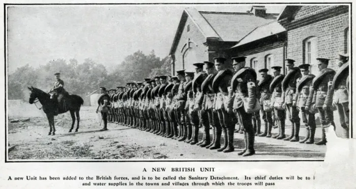 Framed Print : Sanitary Department on parade, WW1 Framed Print : Sanitary Department on parade, WW1