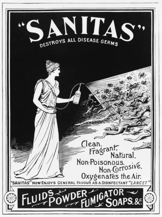Framed Print : Sanitas - destroys all disease germs Framed Print : Sanitas - destroys all disease germs