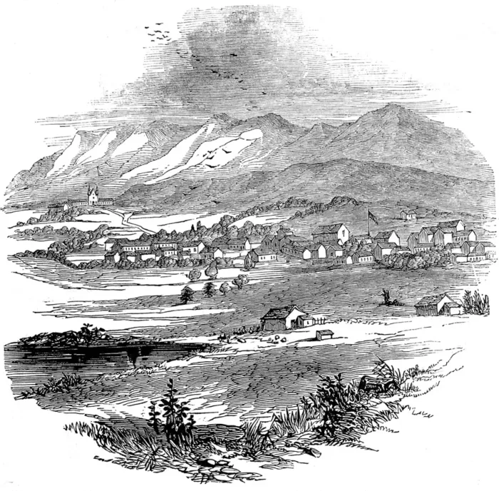 Framed Print : Santa Barbara, Alta California, 1846 Framed Print : Santa Barbara, Alta California, 1846
