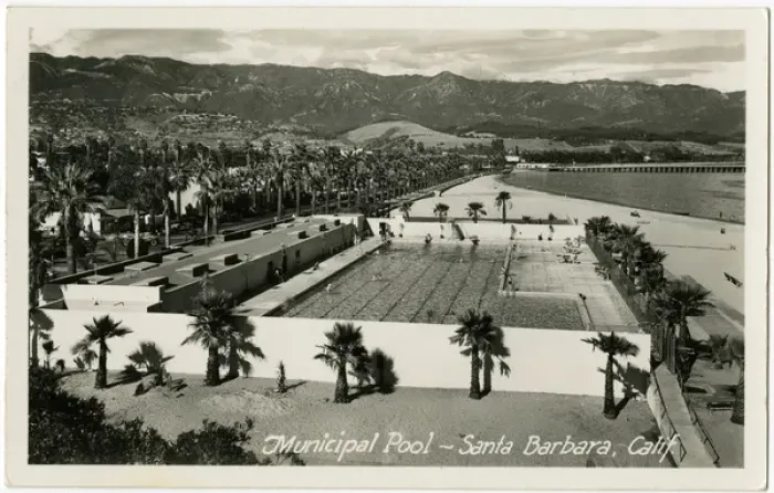 Framed Print : Santa Barbara, California, USA - The Municipal Swimming Pool Framed Print : Santa Barbara, California, USA - The Municipal Swimming Pool