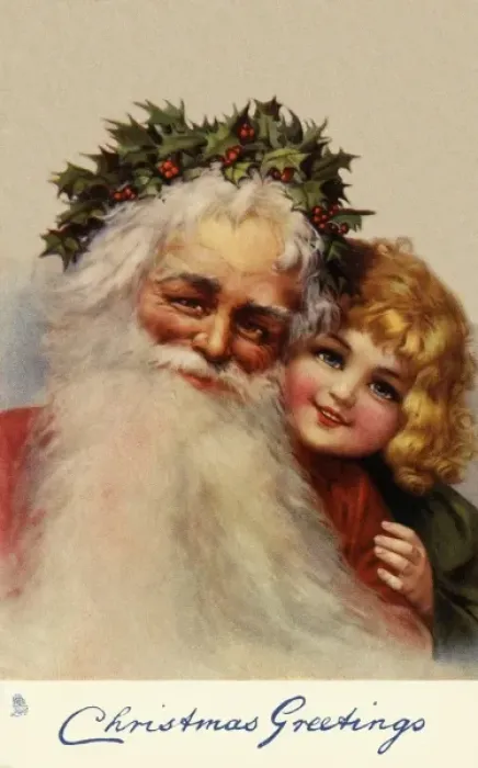 Framed Print : Santa and child Framed Print : Santa and child
