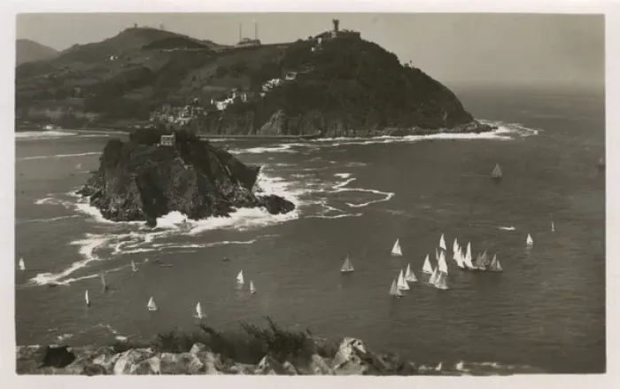 Framed Print : Santa Clara Island and Mont Igueldo - San Sebastian, Spain Framed Print : Santa Clara Island and Mont Igueldo - San Sebastian, Spain