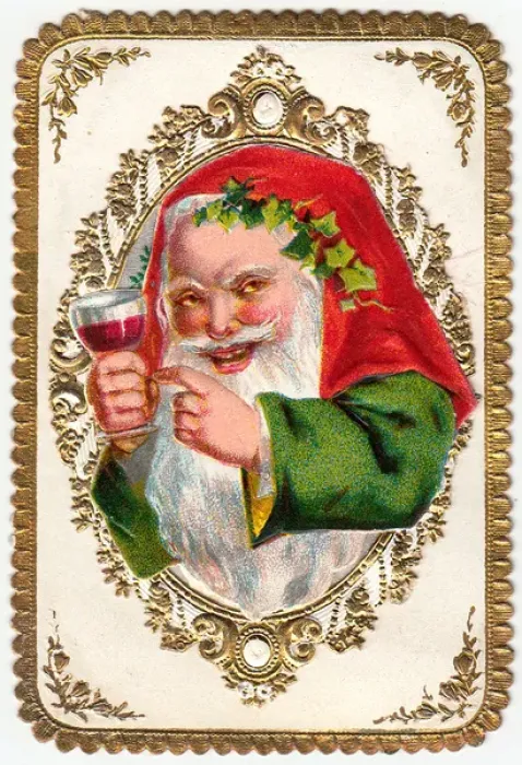 Framed Print : Santa Claus on a Christmas card Framed Print : Santa Claus on a Christmas card