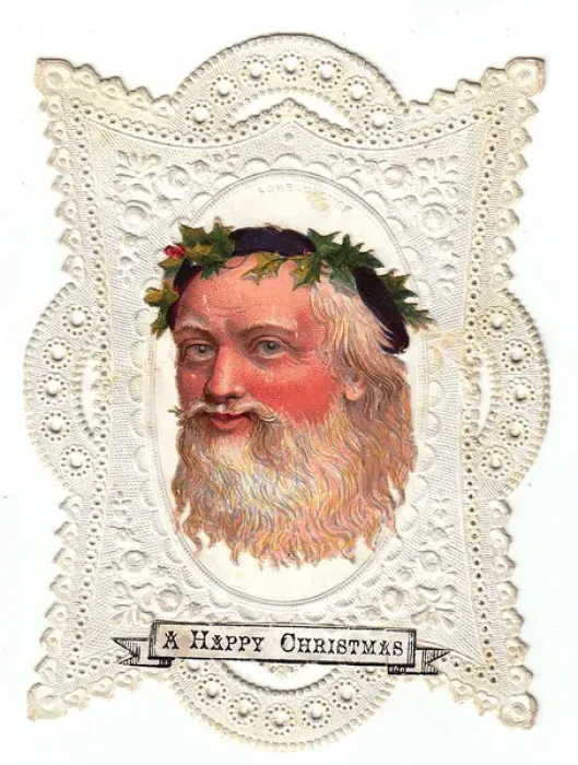 Framed Print : Santa Claus on a Christmas card Framed Print : Santa Claus on a Christmas card