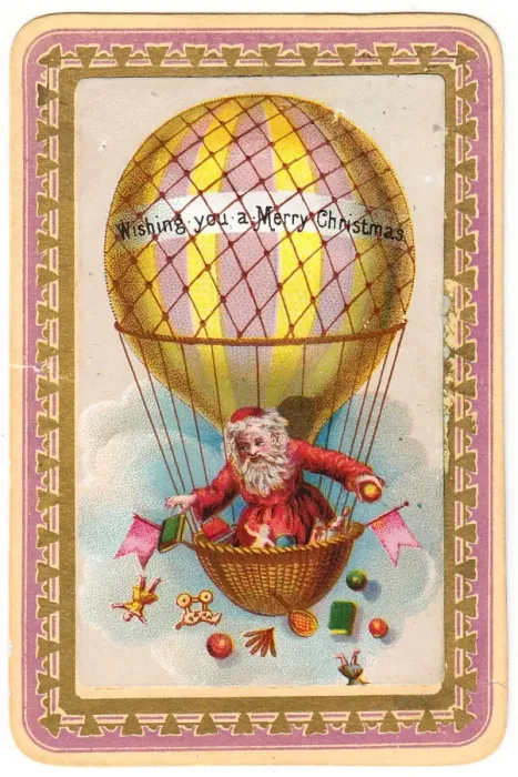 Framed Print : Santa Claus on a Christmas card Framed Print : Santa Claus on a Christmas card