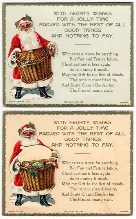 Framed Print : Santa Claus on a Christmas card Framed Print : Santa Claus on a Christmas card