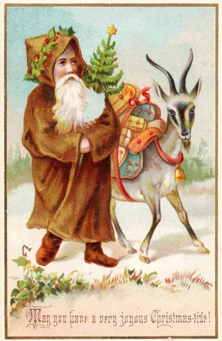 Framed Print : Santa Claus on a Christmas card Framed Print : Santa Claus on a Christmas card