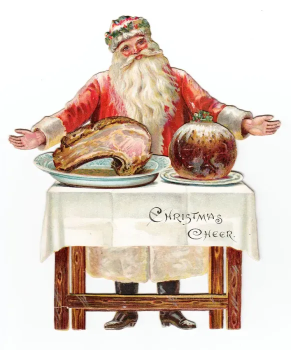 Framed Print : Santa Claus on a cutout Christmas card Framed Print : Santa Claus on a cutout Christmas card