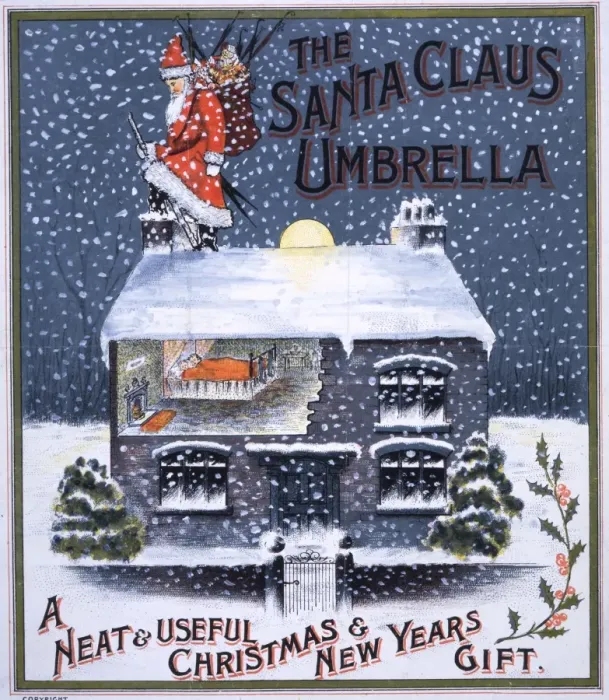 Framed Print : Santa Claus umbrella Framed Print : Santa Claus umbrella