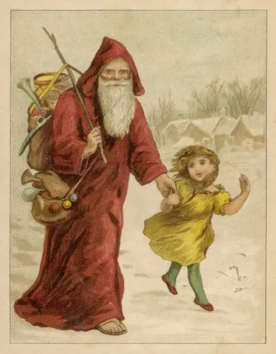 Framed Print : Santa and Friend Framed Print : Santa and Friend