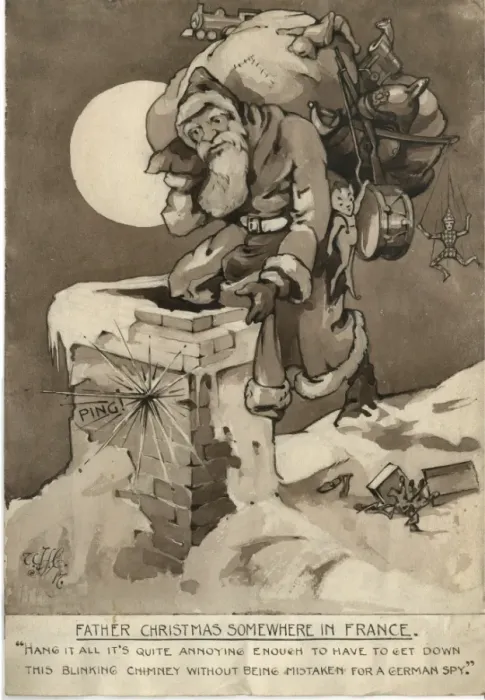 Framed Print : Santa on the Front Line Framed Print : Santa on the Front Line
