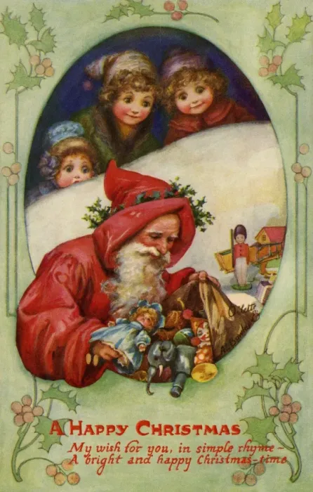 Framed Print : Santa loading his sack Framed Print : Santa loading his sack