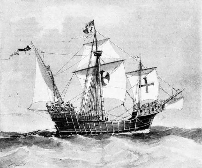 Framed Print : The Santa Maria - The Flagship of Columbus Fleet Framed Print : The Santa Maria - The Flagship of Columbus Fleet
