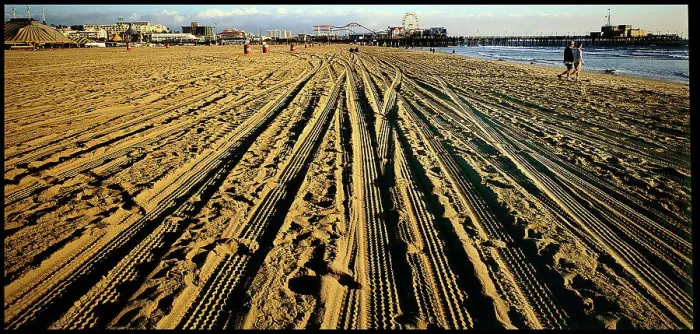 Framed Print : Santa Monica Beach-La Framed Print : Santa Monica Beach-La