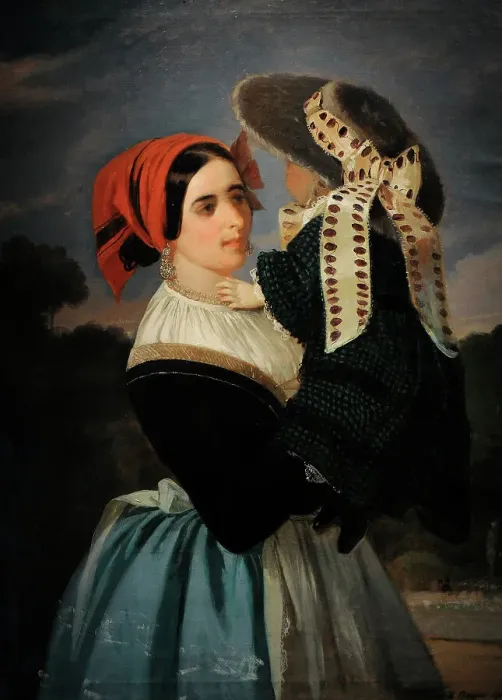 Framed Print : Santander wet nurse, 1856, by Valeriano Dominguez Becquer Framed Print : Santander wet nurse, 1856, by Valeriano Dominguez Becquer