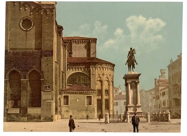 Santi Giovanni e Paolo church and statue of Bartolomeo Colle