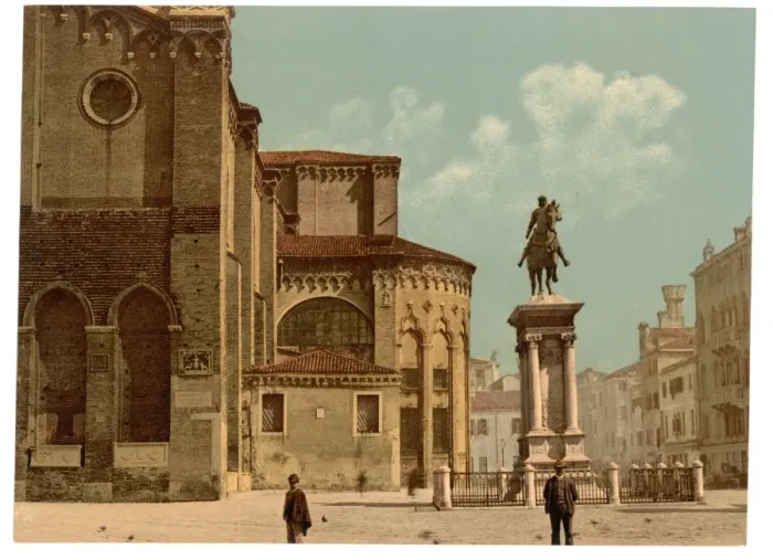 Framed Print : Santi Giovanni e Paolo church and statue of Bartolomeo Colle Framed Print : Santi Giovanni e Paolo church and statue of Bartolomeo Colle