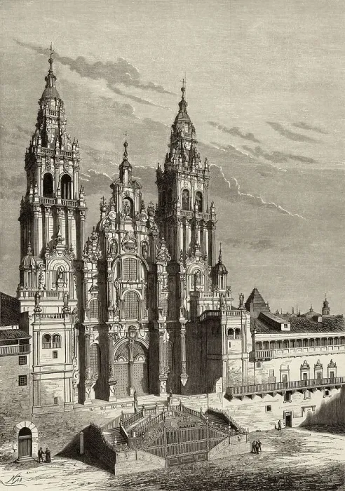 Framed Print : Santiago de Compostela: the Cathedral Date: 1878 Framed Print : Santiago de Compostela: the Cathedral Date: 1878