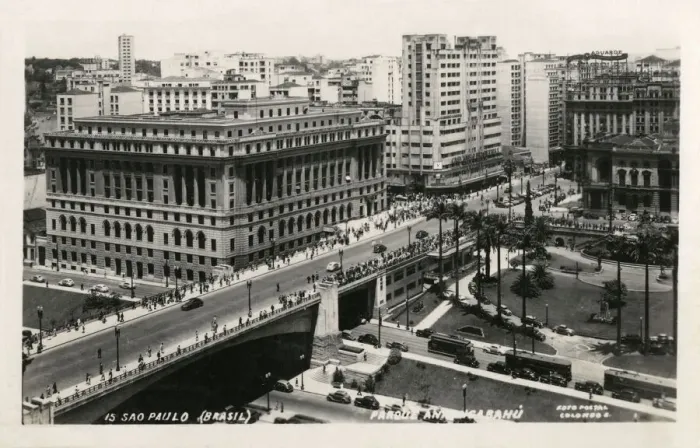Framed Print : Sao Paulo, Brazil - Viaduto do Chᠡnd Parque Anhangabahu