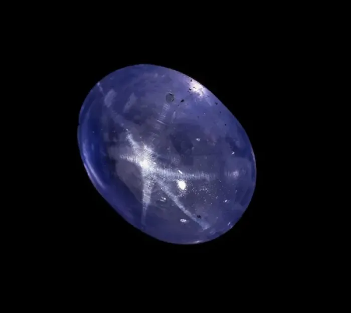 Framed Print : Sapphire. A six-rayed star blue sapphire Framed Print : Sapphire. A six-rayed star blue sapphire