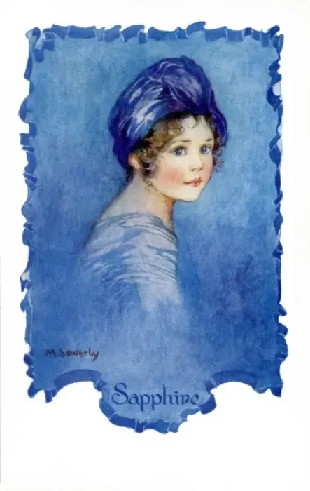 Framed Print : Sapphire by Millicent Sowerby Framed Print : Sapphire by Millicent Sowerby