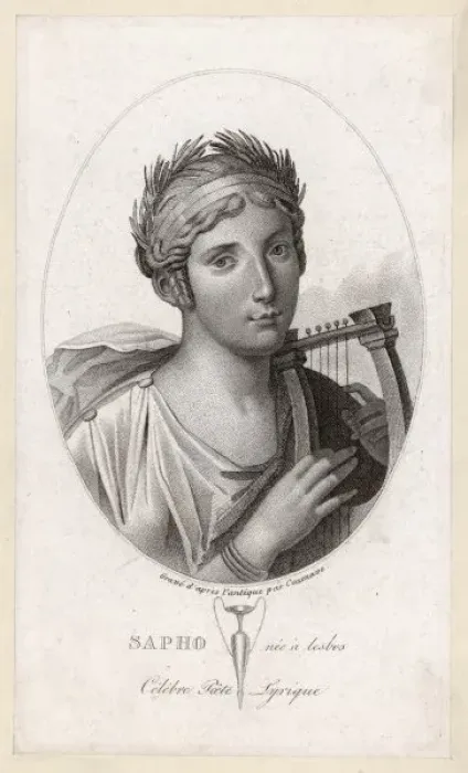 Framed Print : Sappho / Cazenove / Oval Framed Print : Sappho / Cazenove / Oval