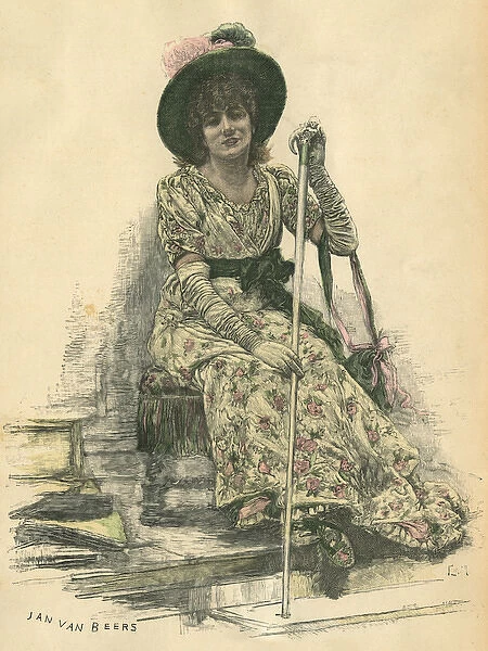 Sarah Bernhardt (1844-1923) French actress as Tosca (act one)