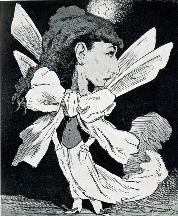Framed Print : Sarah Bernhardt, French actress, caricature by Gill Framed Print : Sarah Bernhardt, French actress, caricature by Gill