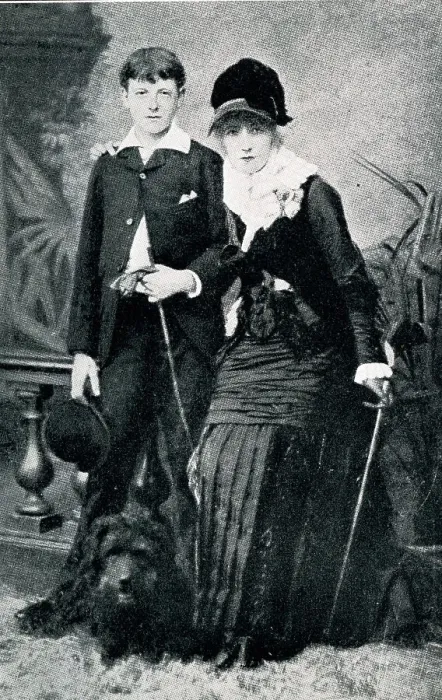 Framed Print : Sarah Bernhardt, French actress, and her son Maurice Framed Print : Sarah Bernhardt, French actress, and her son Maurice