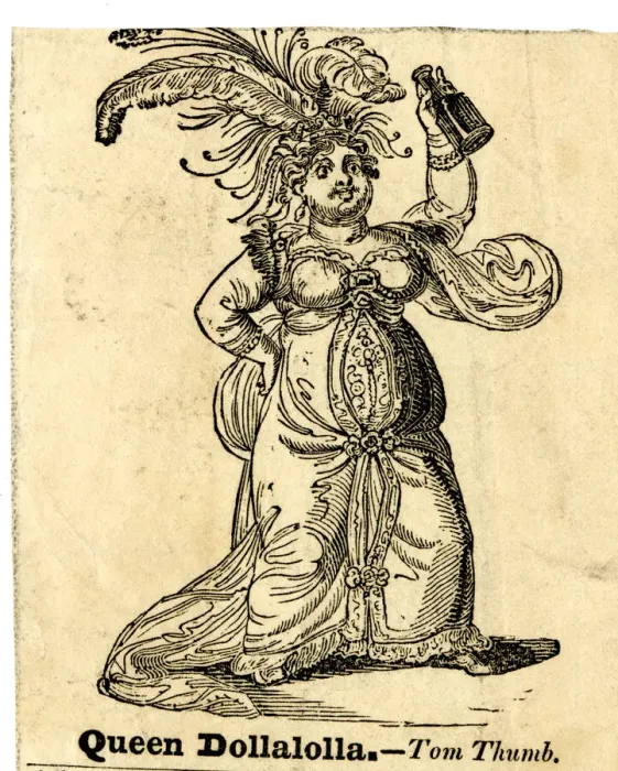 Framed Print : Sarah Liston as Queen Dollalolla in Tom Thumb