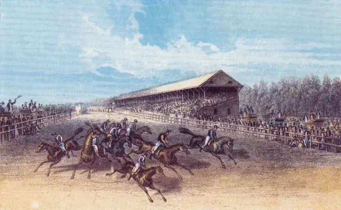 Framed Print : Saratoga Horse Race Framed Print : Saratoga Horse Race