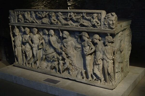 Sarcophagus depicting Dionysus and his wife, Ariadne. Rome