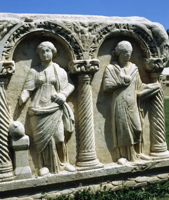 Framed Print : Sarcophagus depicting Greek Muses. Aphrodisias. Turkey Framed Print : Sarcophagus depicting Greek Muses. Aphrodisias. Turkey
